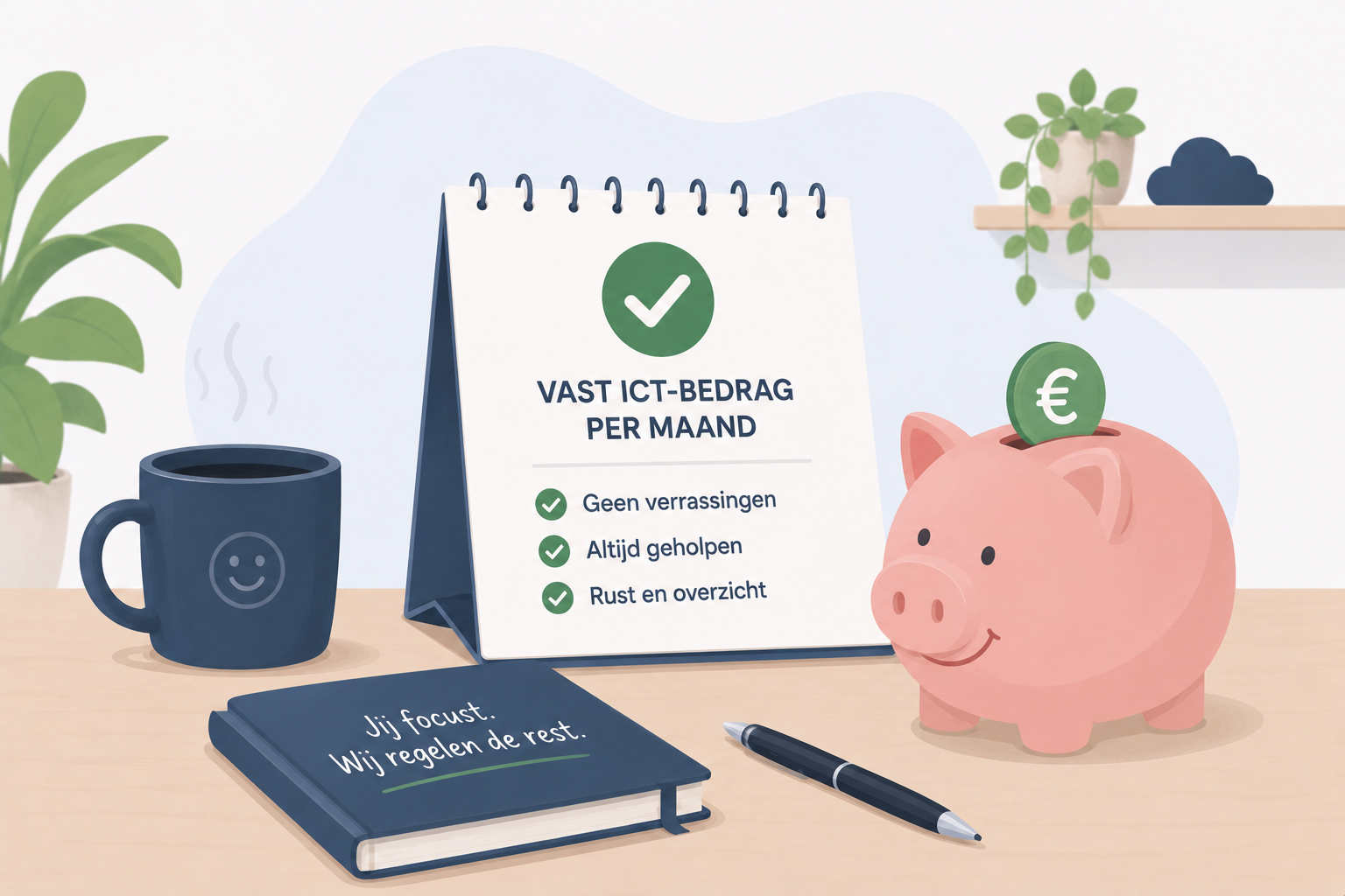 Vast ICT-bedrag per maand voor kleine bedrijven